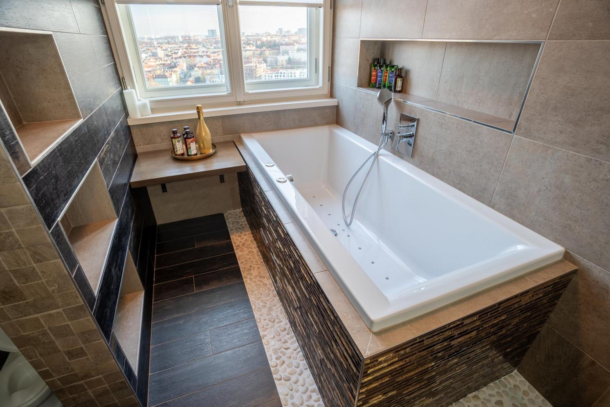 Luxury Rooftop Appartment With Fantastic Views Praga Exterior foto